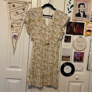 Spring Floral Wrap Dress